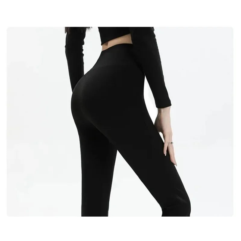 Women Trousers Flare Leggings High Waist Wide Leg Yoga Pants Seamless Fitness Workout Tights Gym Sports Casual Slimming Clothing