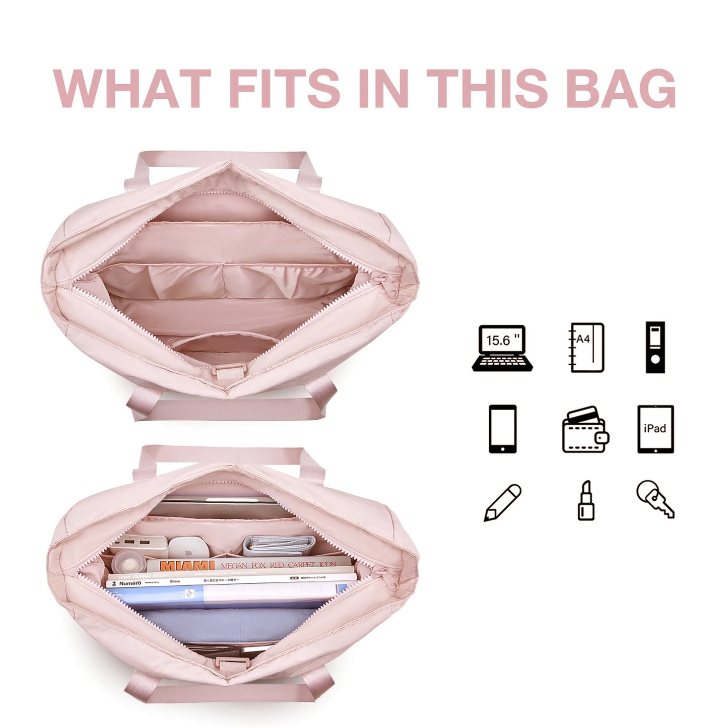 BAGSMART Tote Bag Women Large Capacity Crossbody Bags Handbag Shoulder Shopper Bag Women's Bags for University College