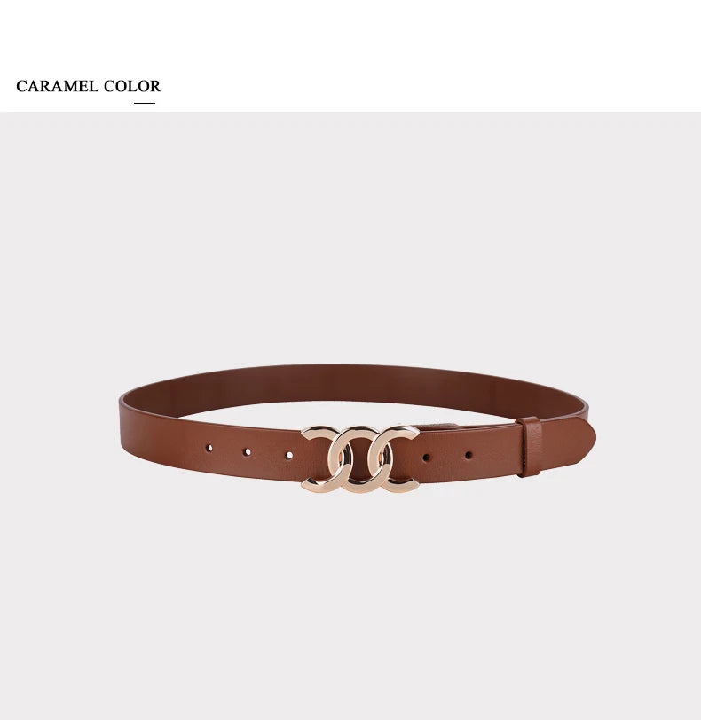 Europe and the United States hot ladies leather belt decorative western pants girdle belt female cowhide retro belt