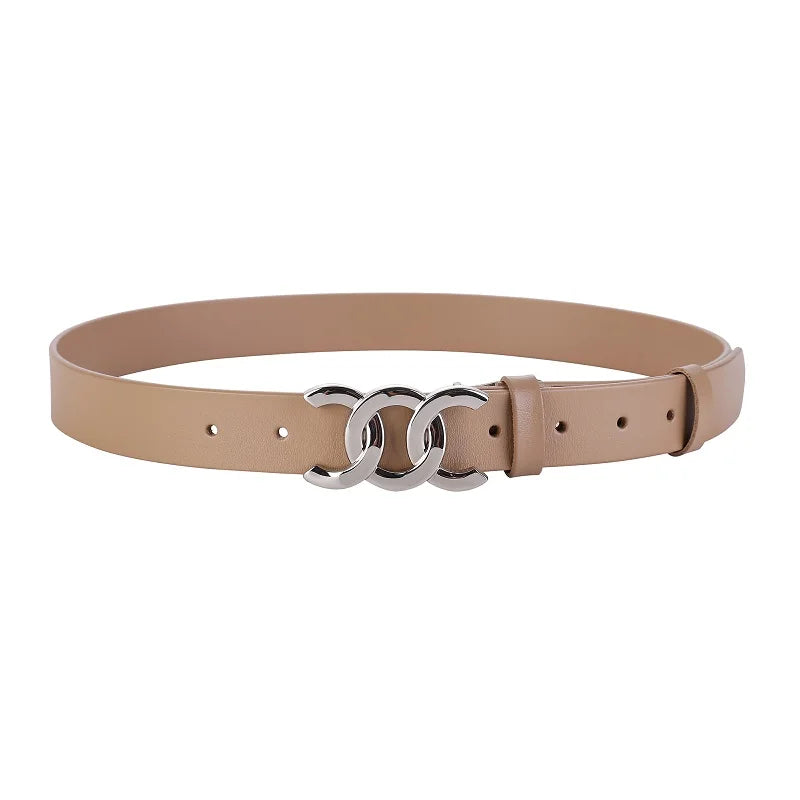 Europe and the United States hot ladies leather belt decorative western pants girdle belt female cowhide retro belt