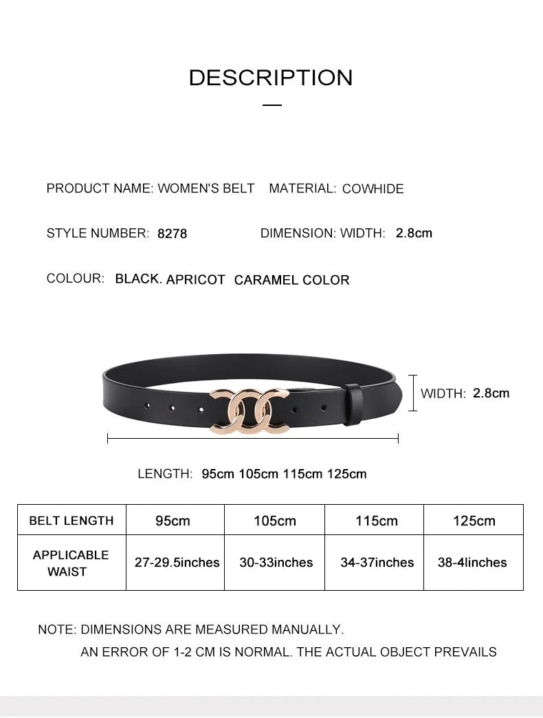 Europe and the United States hot ladies leather belt decorative western pants girdle belt female cowhide retro belt