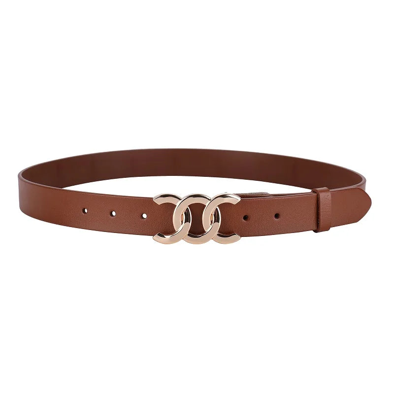 Europe and the United States hot ladies leather belt decorative western pants girdle belt female cowhide retro belt