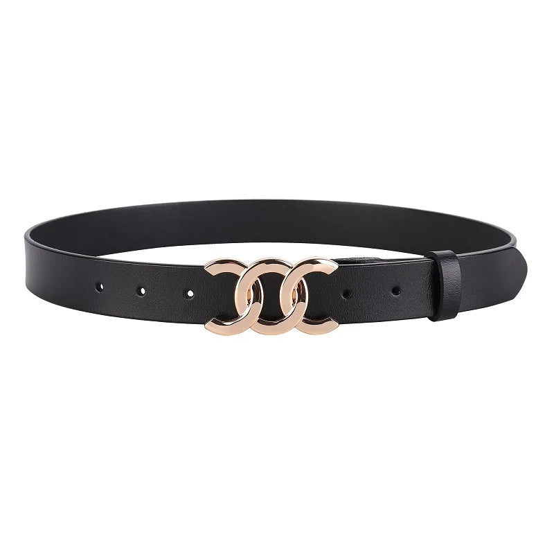 Europe and the United States hot ladies leather belt decorative western pants girdle belt female cowhide retro belt