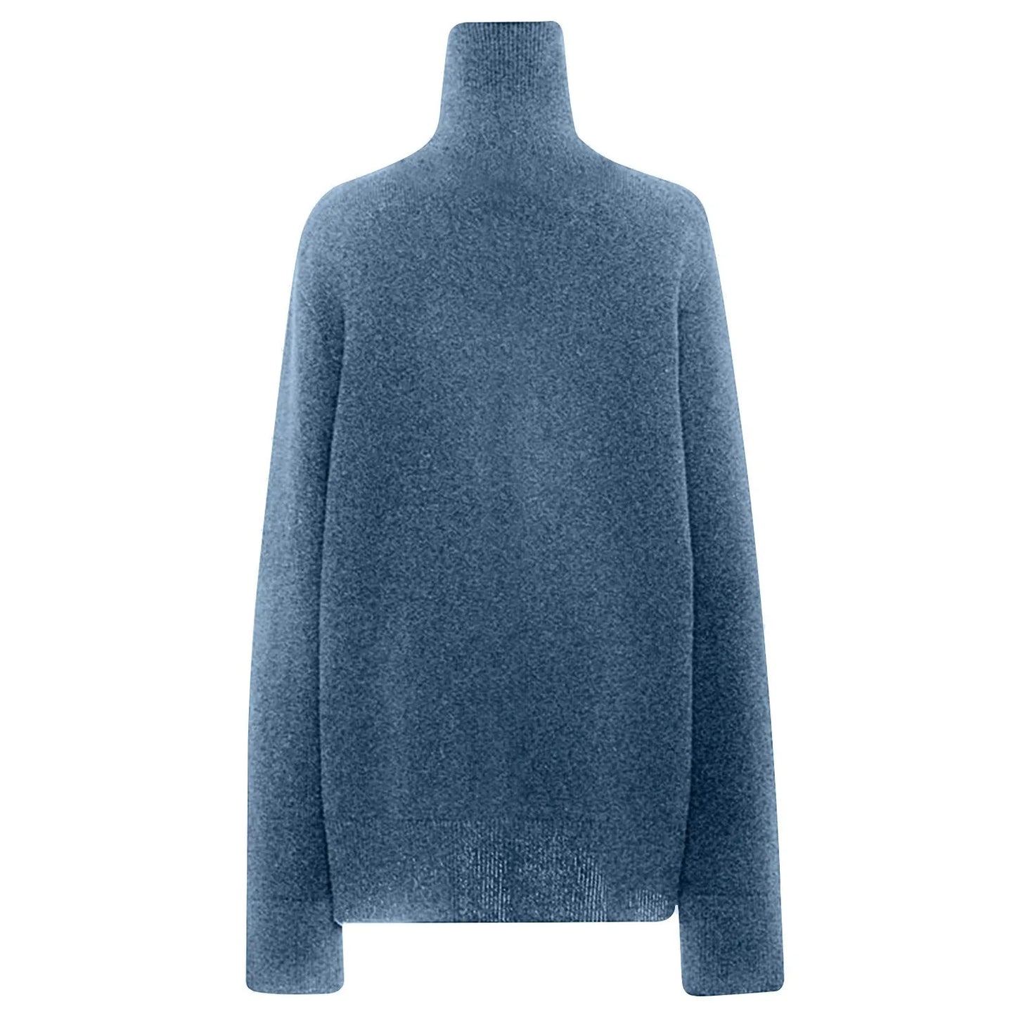 Women's Sweater Pullover Cashmere Pullover High Neck Wool Casual Knit Tops Autumn Winter Jacket Warm Pullover