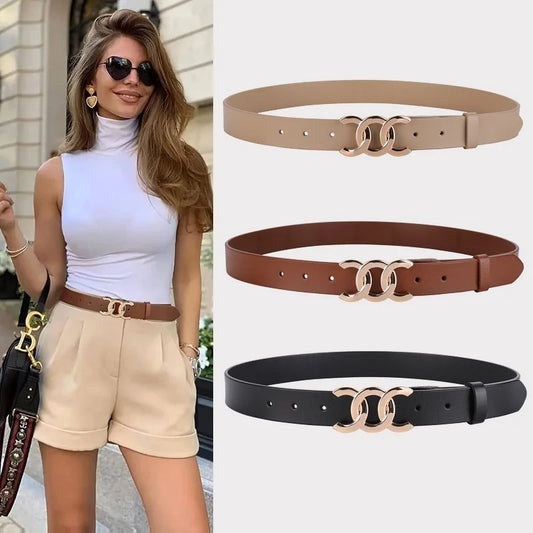 Europe and the United States hot ladies leather belt decorative western pants girdle belt female cowhide retro belt