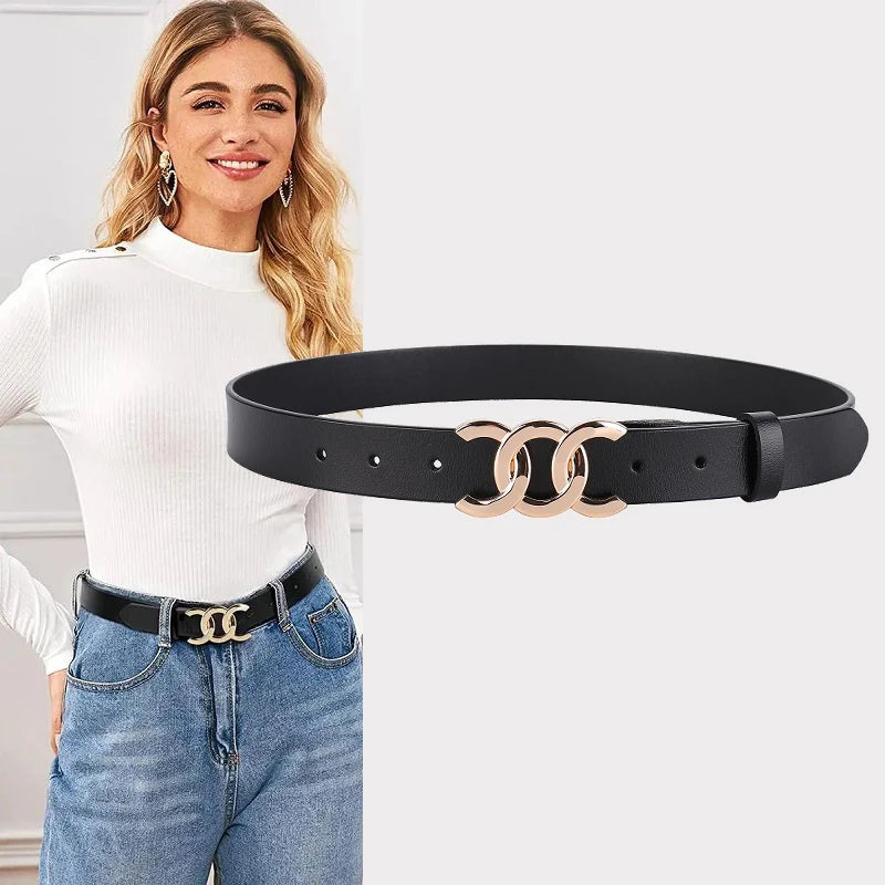 Europe and the United States hot ladies leather belt decorative western pants girdle belt female cowhide retro belt